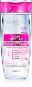 Água Micelar 5 Em 1 200ml, L’Oréal Paris, 200ml, Demaquila, Limpa, Purifica, Suaviza, Elimina Impurezas e Reequilibra a Pele