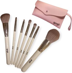 Kit 7 Pincéis para Maquiagem + Bolsa