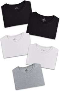 Kit Com 5 Camisetas Femininas Slim Básicas