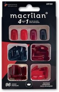 Kit de Unha Postiça (com 96 pçs) 4 cores Macrilan – UK103