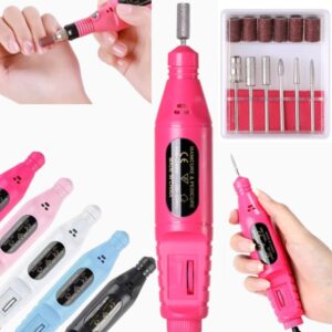 Lixa Lixadeira Elétrica para Unha Manicure Pedicure Profissional e Cuidado Doméstico Lixadeira de unhas Elétrica Portátil Motor Bivolt 110v – 220v Distribuição Exclusiva KRORE