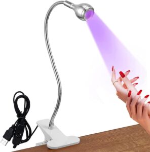 Luz Led UV Lanterna Mesa com Garra Secagem Unhas Gel Cabine