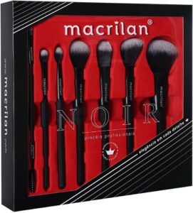 Macrilan Kit Com 7 Pinceis P/Maquiagem Ed009 Macrilan – Ed009