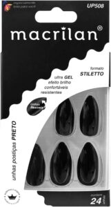 Macrilan Unha Preto Stiletto 24Un Up 508