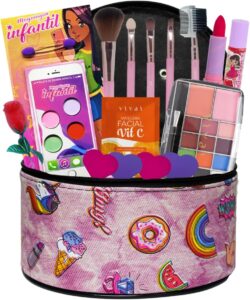 Maleta De Maquiagem Infantil Linda Presente Natal esponja maquiagem pincel maquiagem kit de maquiagem infantil para meninas completo