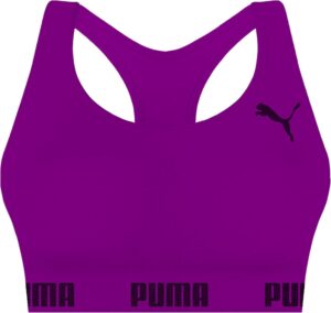 Top Puma Academia Sem Costura Microfibra Nadador Sem Bojo Adulto Feminino